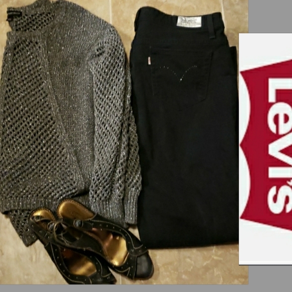 Levi's Blues Night embellished Black Bootcut Jeans - Picture 2 of 16